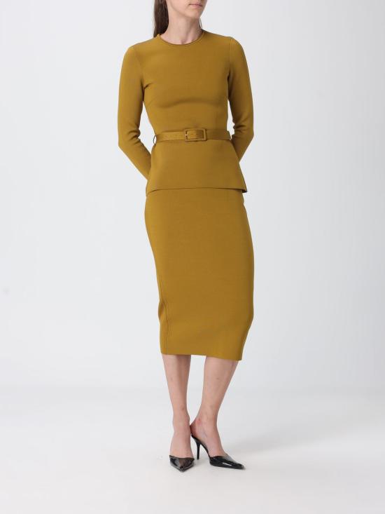 26FW 톰포드 미디 스커트 GCK263YAX1085 GFB Olive - TOMFORD