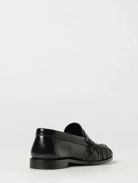 26FW 생로랑 소프트 샤이니 레더 로퍼 818908AA00K 1000 Black - SAINT LAURENT