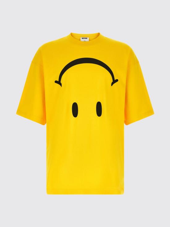 26FW 모스키노 반팔 티셔츠 J07015241 1027 Yellow - MOSCHINO