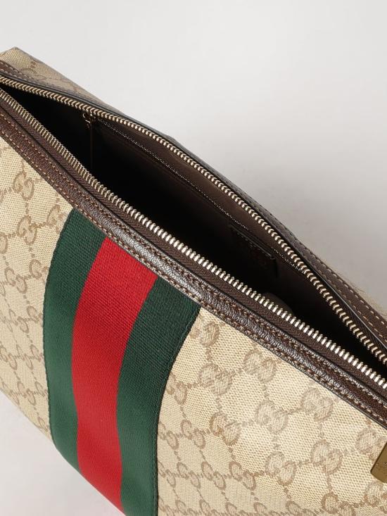 26FW 구찌 웹 디테일의 미디엄 GG 크로스백 웹 디테일의 미디엄 GG 크로스백 A002KXFAF99 9646 Brown - GUCCI