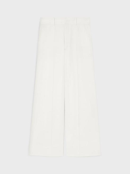 26FW 셀린느 코튼 트윌 트라우저 팬츠 코튼 트윌 트라우저 팬츠 RP0S3539W 01OW White