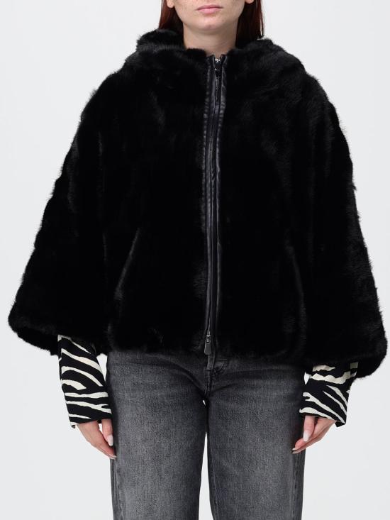 26FW 핑코 무스탕 107054A3C5 Z99 Black