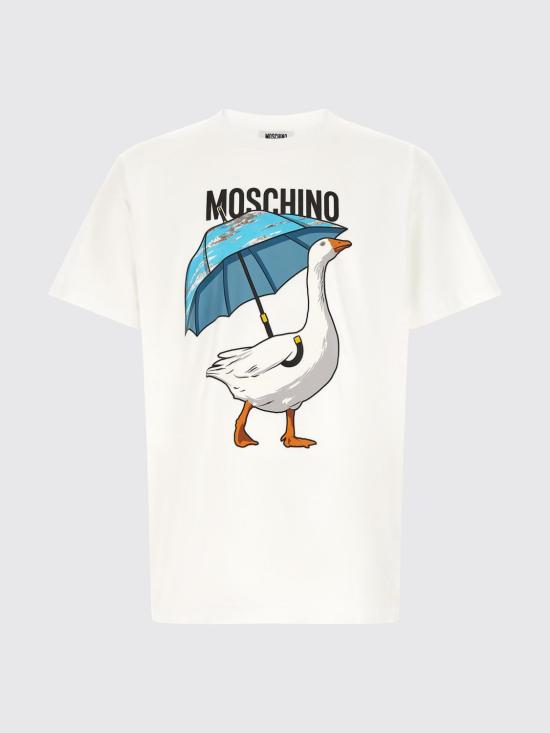 26FW 모스키노 반팔 티셔츠 J07165241 1001 White - MOSCHINO