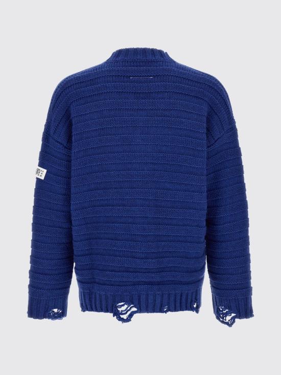 26FW MM6 메종마르지엘라 가디건 SH0HP0005M13040 483 Blue - MM6 MAISON MARGIELA