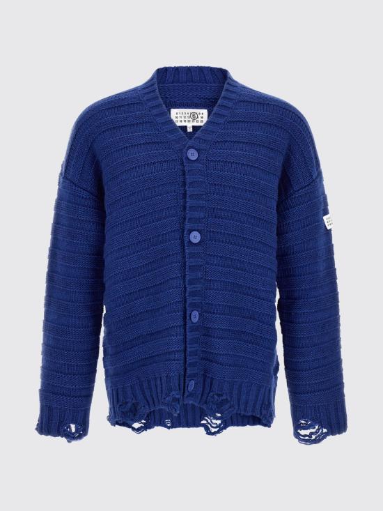 26FW MM6 메종마르지엘라 가디건 SH0HP0005M13040 483 Blue - MM6 MAISON MARGIELA
