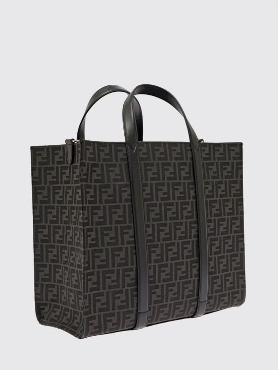26FW 펜디 FF 자카드 패브릭 쇼퍼백 7VA390AG0M F0NPN Black - FENDI