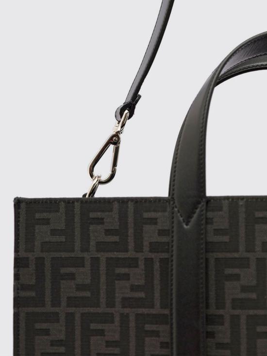 26FW 펜디 FF 자카드 패브릭 쇼퍼백 7VA390AG0M F0NPN Black - FENDI