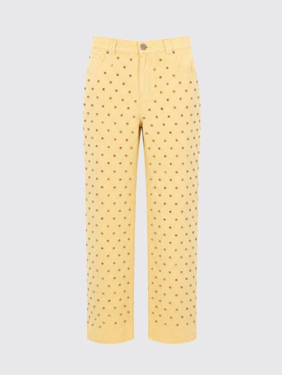 26FW 핑코 스트레이트 팬츠 103180A3D9 H02 Yellow - PINKO