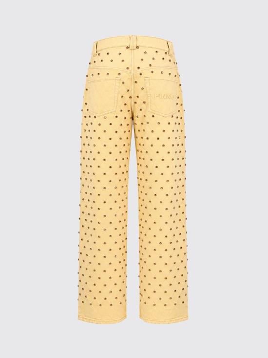 26FW 핑코 스트레이트 팬츠 103180A3D9 H02 Yellow - PINKO