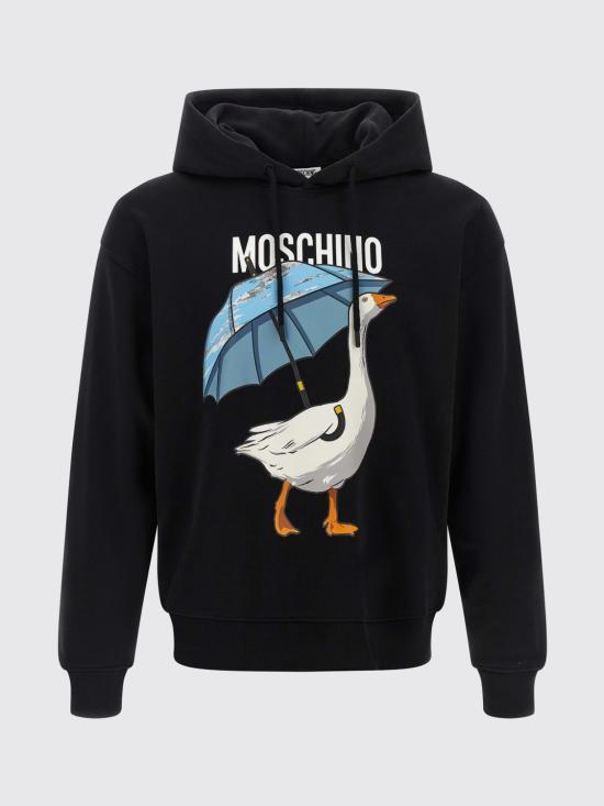 26FW 모스키노 후드 티셔츠 J17095228 1555 Black - MOSCHINO