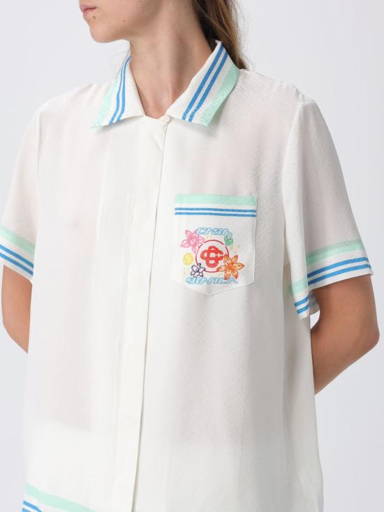 26FW 카사블랑카 셔츠 WSS26SH200 01 White - CASABLANCA