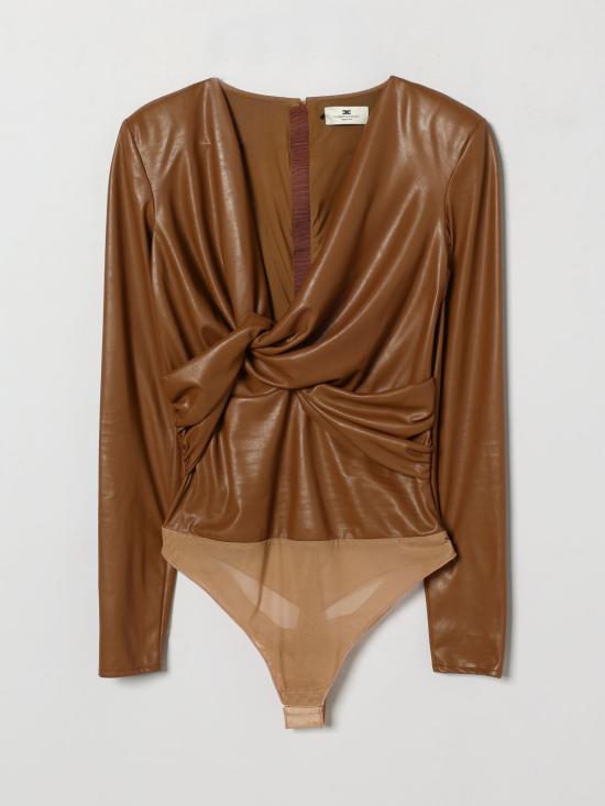 26FW 엘리자베타프랜치 긴팔 티셔츠 BO04566E2 FK3 Brown - ELISABETTA FRANCHI
