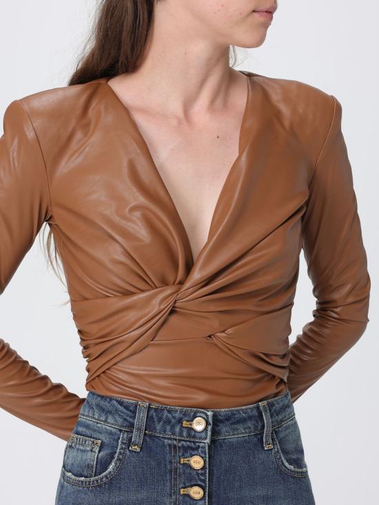 26FW 엘리자베타프랜치 긴팔 티셔츠 BO04566E2 FK3 Brown - ELISABETTA FRANCHI