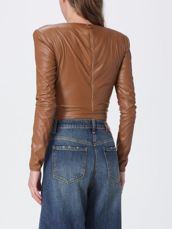 26FW 엘리자베타프랜치 긴팔 티셔츠 BO04566E2 FK3 Brown - ELISABETTA FRANCHI