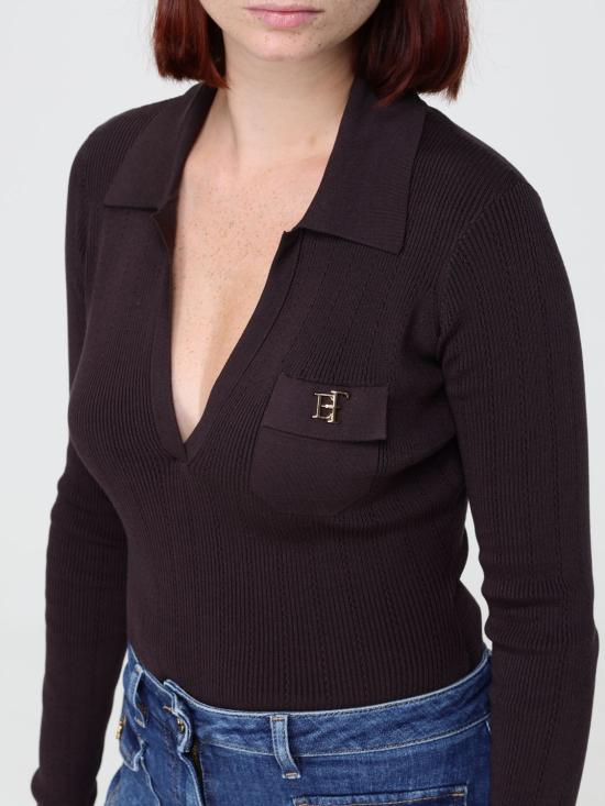 26FW 엘리자베타프랜치 긴팔 티셔츠 BK02B66E2 EV9 Brown - ELISABETTA FRANCHI