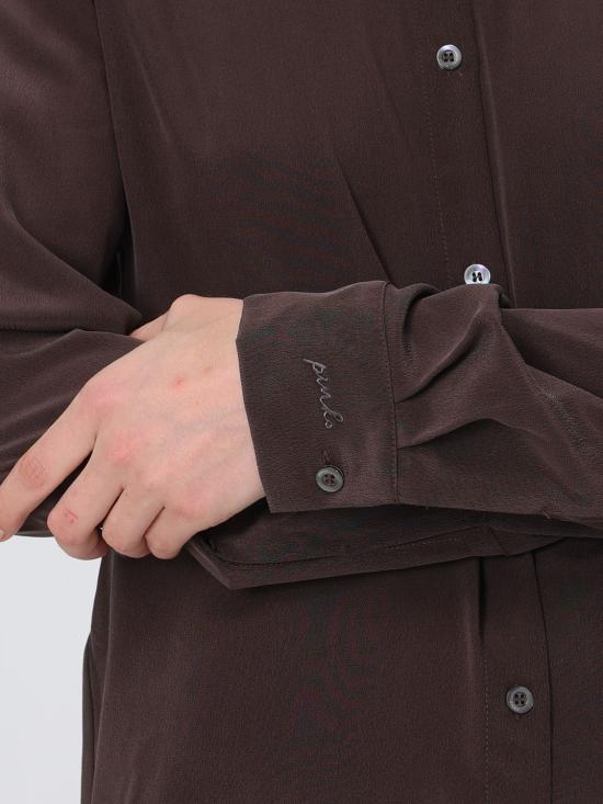 26FW 핑코 셔츠 105593A3L1 L72 Brown - PINKO