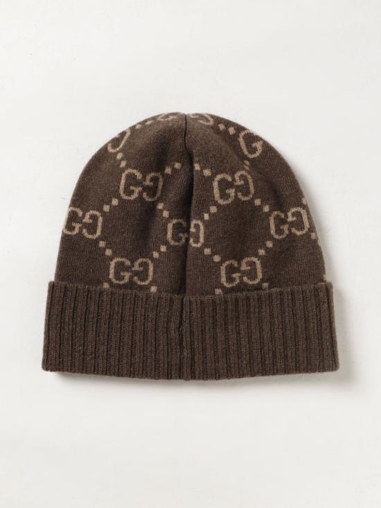 26FW 구찌 GG 캐시미어 자카드 비니 8113924GABX 2579 Brown - GUCCI