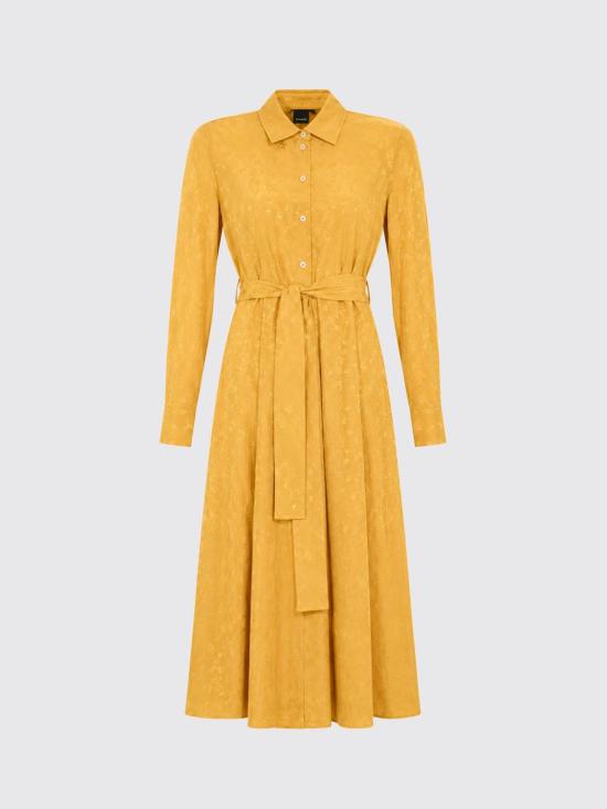 26FW 핑코 롱 원피스 107346A3FC H54 Yellow - PINKO