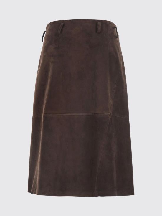 26FW 세미쿠튀르 미디 스커트 Y6WT04 W40 Brown - SEMI-COUTURE