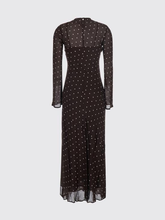 26FW 세미쿠튀르 롱 원피스 Y6WS07 POI10 Brown - SEMI-COUTURE