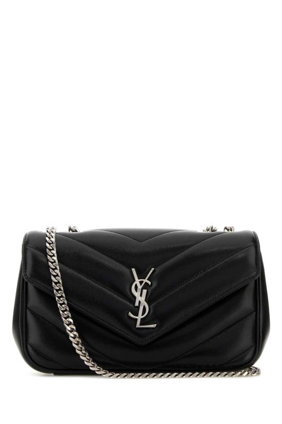26FW 생로랑 루루 스몰 마테라쎄 램스킨 숄더백 801437AAE4Y 1000 Black