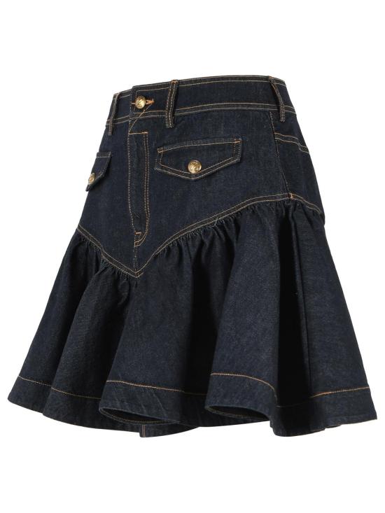 26FW 짐머만 숏 스커트 9498SF26RONXB Navy - ZIMMERMANN