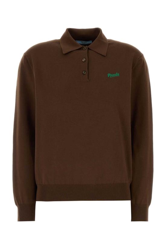 26SS 프라다 폴로 티셔츠 P24B3CSOOO19DA F0C0K BROWN