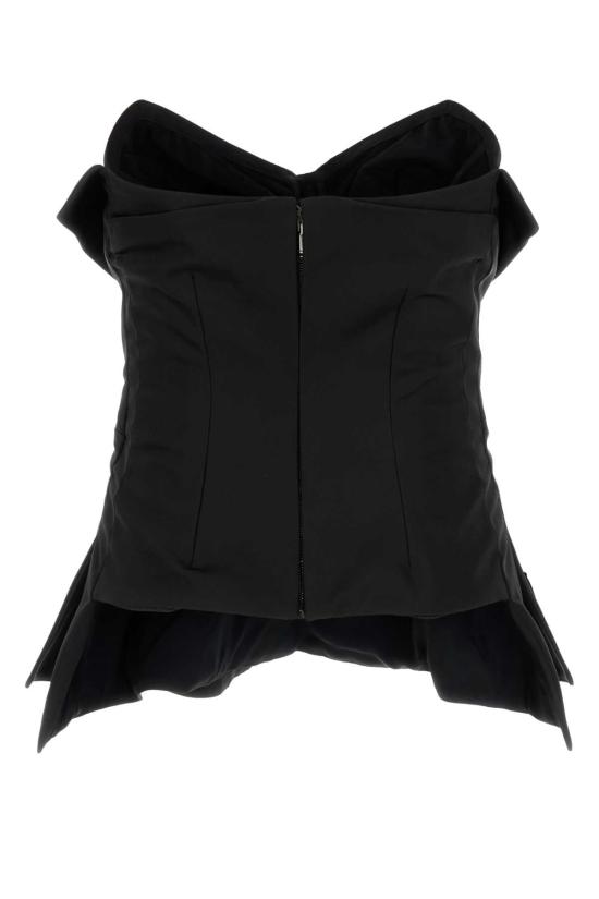 25FW 알렉산더 맥퀸 바디수트 티셔츠 839622QEAGH 1000 BLACK - ALEXANDER MCQUEEN