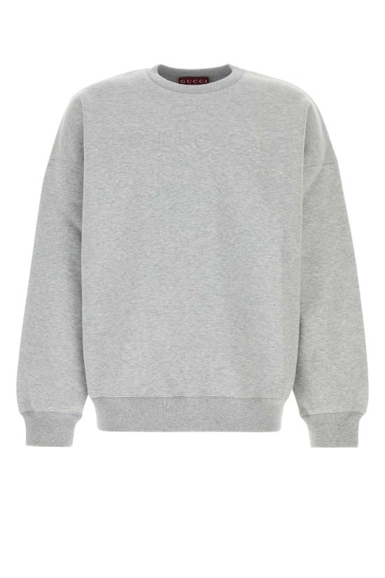25FW 구찌 엠보싱 코튼 저지 스웨트 셔츠 817263XJG2E 1056 GRAY