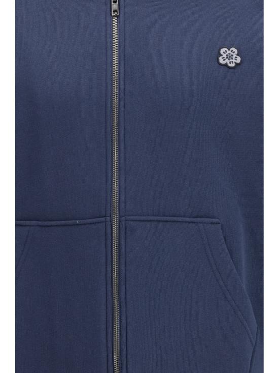 26SS 겐조 와일드 타이거 엠브로이더드 후드 티셔츠 FG55HO2034MJ 76 NAVY - KENZO