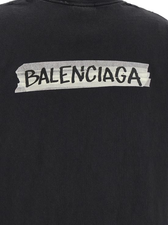 26SS 발렌시아가 폴로 티셔츠 BA327124BM BLACK - BALENCIAGA
