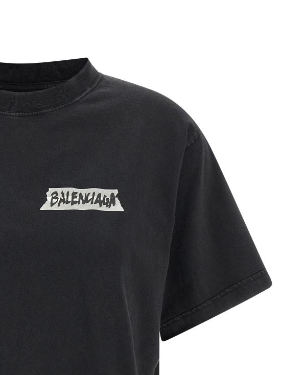 26SS 발렌시아가 폴로 티셔츠 BA327124BM BLACK - BALENCIAGA