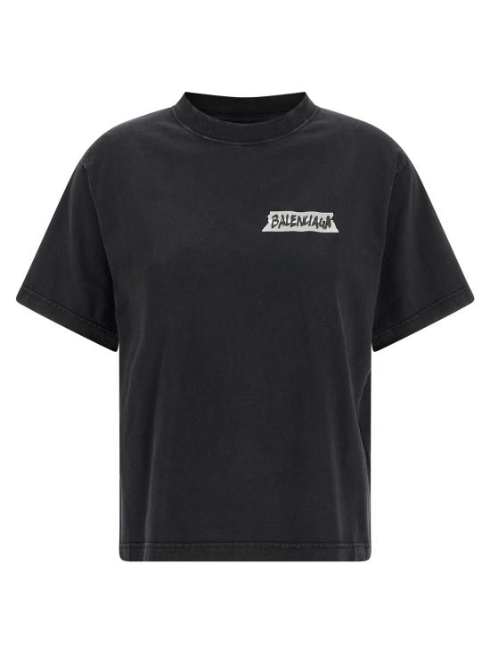 26SS 발렌시아가 폴로 티셔츠 BA327124BM BLACK