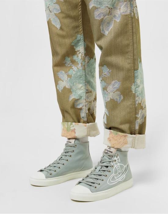  비비안웨스트우드 플림솔 하이탑 스니커즈 75010001MW0004P406 GRAY - VIVIENNE WESTWOOD