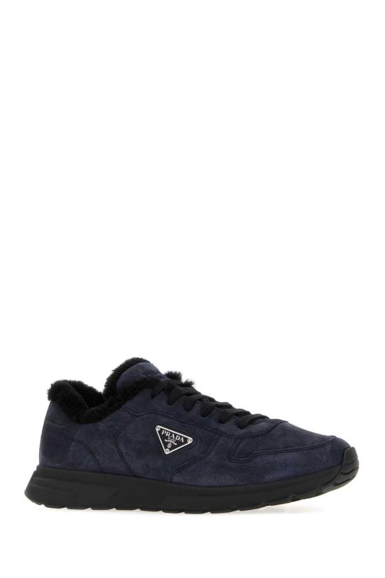 26FW 프라다 프랙스 2.0 스웨이드 시어링 로우탑 스니커즈 2EE443FA0003AE4 F0008 NAVY - PRADA