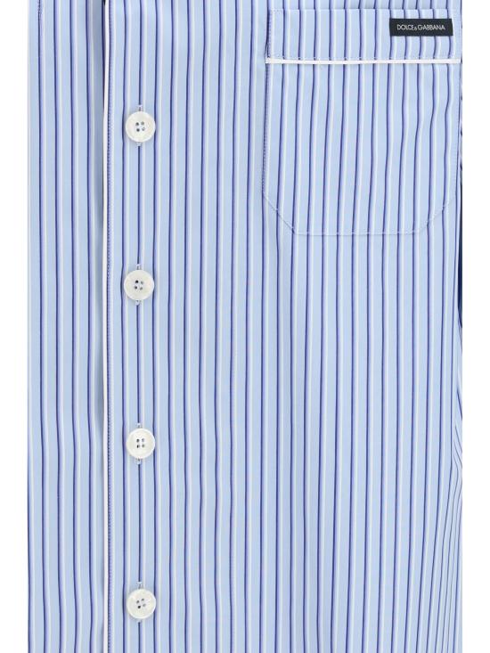 26SS 돌체앤가바나 하와이 스트라이츠 포플린 셔츠 G5OL6TFR513 S8052 BLUE - DOLCE & GABBANA