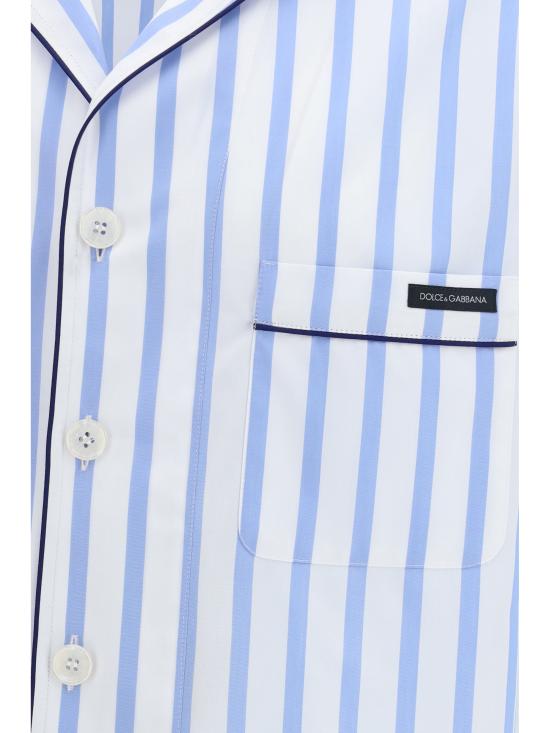 26SS 돌체앤가바나 스트라이프 포플린 셔츠 G5OL5TFR52W S8051 BLUE - DOLCE & GABBANA