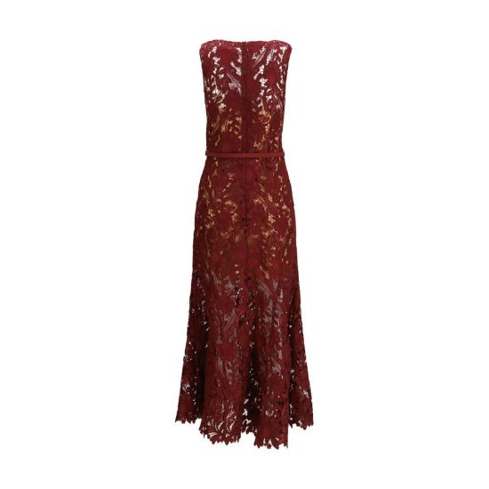 26SS 셀프 포트레이트 원피스 SERS26167MABUBURGUNDYBB FBB 980 RED - SELF PORTRAIT