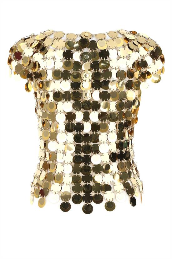 25FW 파코라반 민소매 티셔츠 19AITO010PS0133 P710 GOLD - PACO RABANNE