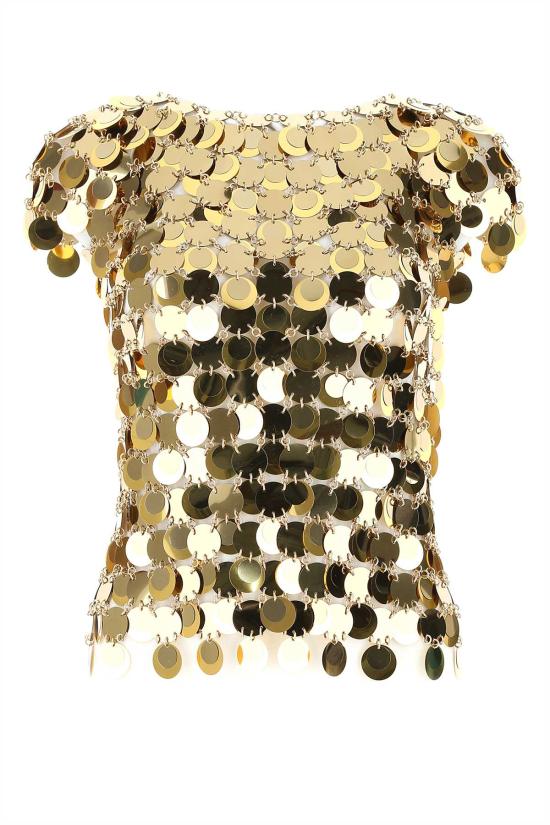 25FW 파코라반 민소매 티셔츠 19AITO010PS0133 P710 GOLD