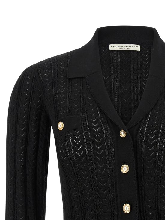 25FW 알레산드라리치 가디건 AL316536BM BLACK - ALESSANDRA RICH