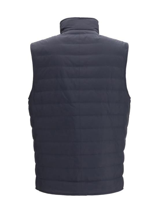 26FW 브루넬로 쿠치넬리 라이트웨이트 테크노 패브릭 다운 베스트 MV4081797 CIX44 NAVY - BRUNELLO CUCINELLI
