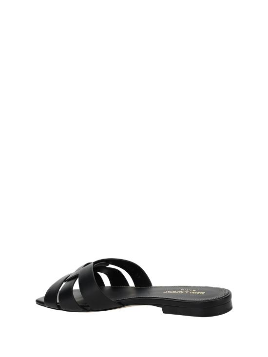 26FW 생로랑 스무스 레더 트리뷰트 플랫 뮬 571952BDA00 1000 BLACK - SAINT LAURENT