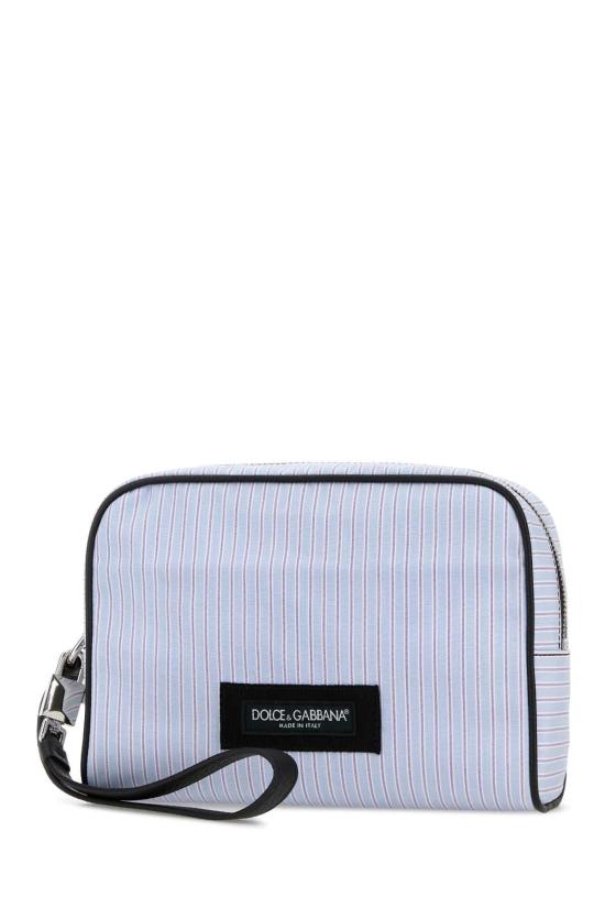 26SS 돌체앤가바나 Calfskin and striped poplin 핸드백 BM2500A0390 8L879 BLUE - DOLCE & GABBANA