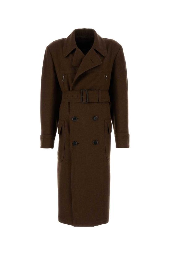 25FW 프라다 더블브레스트 울 코트 UC543ISOOO171M F0005 BROWN