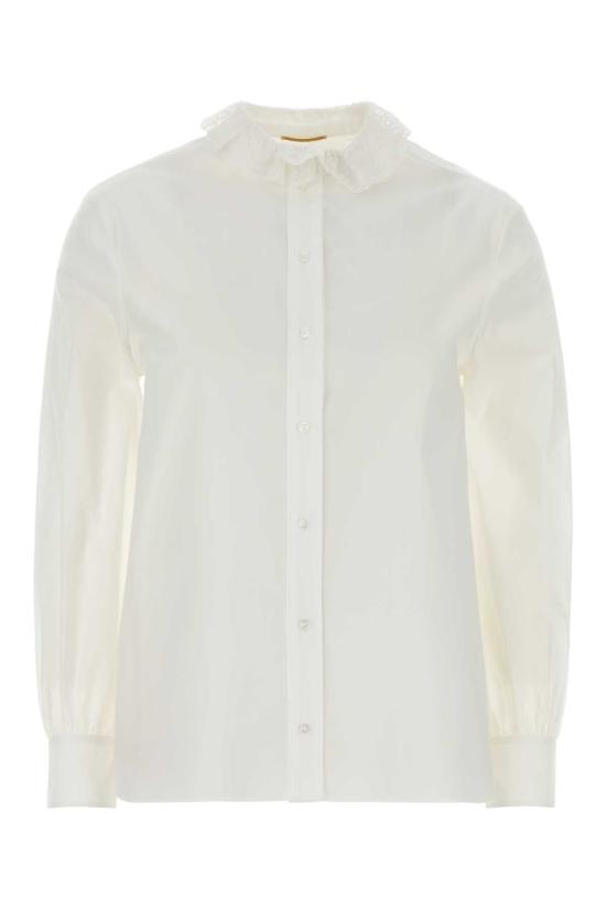 25FW 생로랑 셔츠 842627Y7K36 9601 WHITE