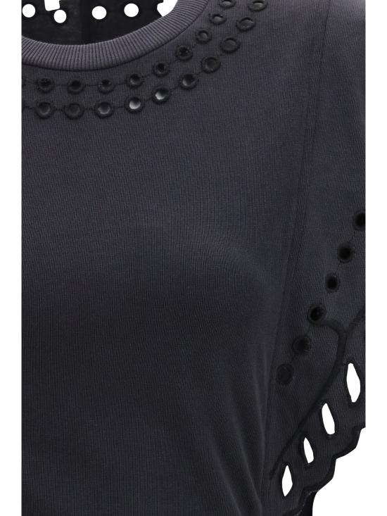 26SS 이자벨마랑에뚜왈 올랑 숏 코튼 앤 브로더리 앙글레즈 드레스 RO1016FAD1N08E 02FK BLACK - ISABEL MARANT ETOILE