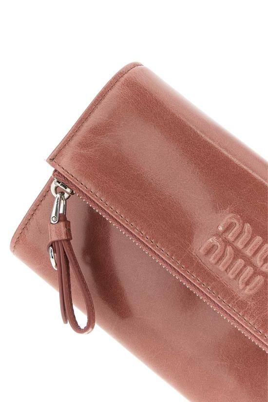 26FW 미우미우 숄더 스트랩 레더 파우치 5MT0482A44 F0405 PINK - MIU MIU