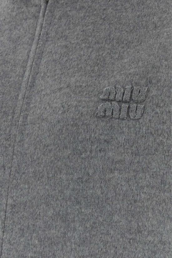 26FW 미우미우 버진 울 캐시미어 지퍼 후드 자켓 ML1528SOOO15Q8 F0031 GRAY - MIU MIU