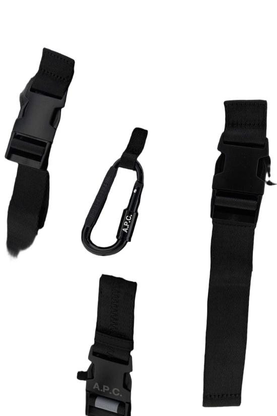 26FW 아페쎄 로고 프린트 버클 플랩 백팩 PAAGEH62631 LZZ BLACK - A.P.C.